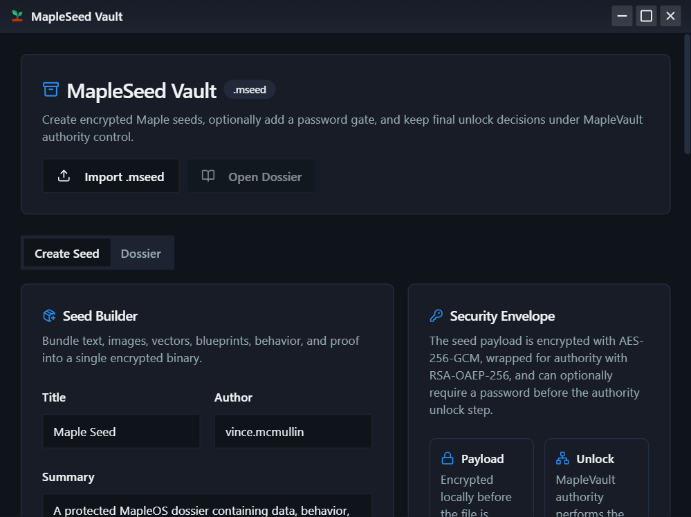 MapleSeed Vault
